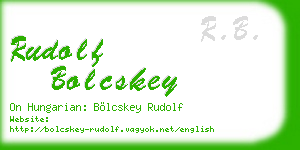 rudolf bolcskey business card