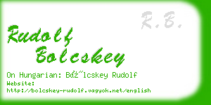 rudolf bolcskey business card